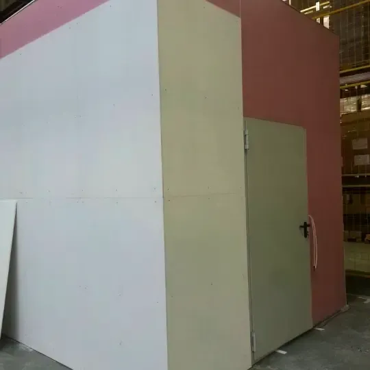 Noise insulating booth for testing camera in ABB, Rakovski branch, 2018