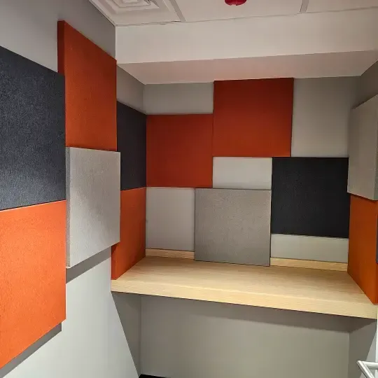 Comprehensive Acoustic Treatment for a Bank Office