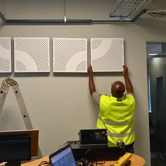 Custom Acoustic Treatment for Client-Centric Office 