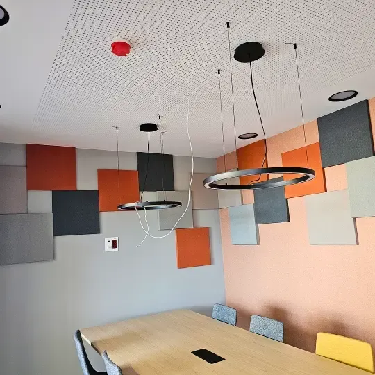 Comprehensive Acoustic Treatment for a Bank Office