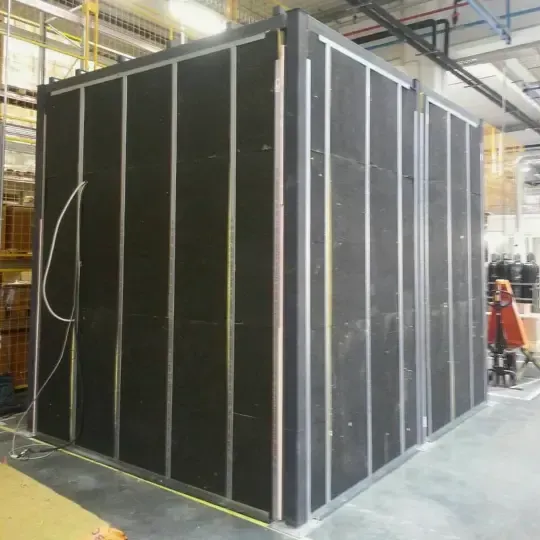 Noise insulating booth for testing camera in ABB, Rakovski branch, 2018