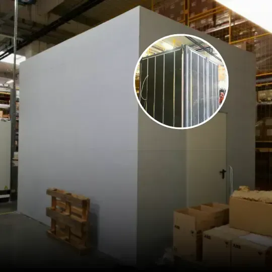 Noise insulating booth for testing camera in ABB, Rakovski branch, 2018