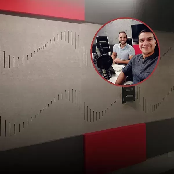 Acoustic panels installation in a famous radio studio