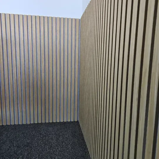 Stylish Office with Wall Panels and Baffles